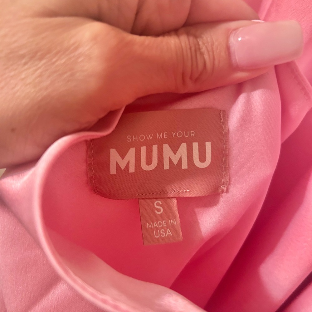 NWT! Show Me Your MuMu Pink Halter Maxi Dress - Picture 4 of 6